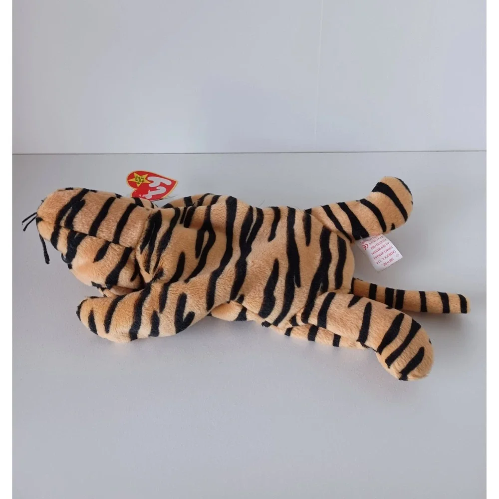 Vintage 90s Stripes Tiger Ty Beanie Baby Plush Stuffed Animal Collectible Toy